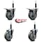 Service Caster 4'' Gray Poly Swivel 3/4'' Expanding Stem Caster Set 2 Total Lock Brakes, 4PK SCC-EXTTL20S414-PPUB-2-S-2-34 - alternate 2
